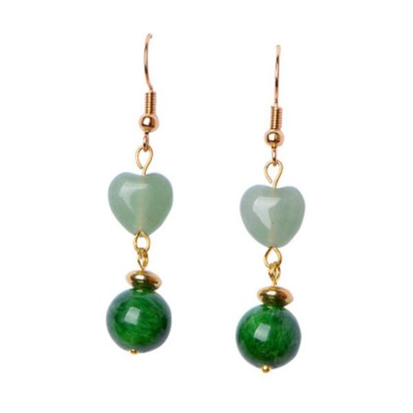 Natural Ladies Jade Earrings and Jade Necklace Set, Suitable for Mother's Day, Easter, Christmas